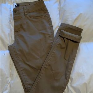 Khaki skinny jeans